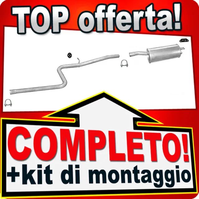 Scarico Completo per FIAT DOBLO 1.9 JTD 2000-2005 Marmitta