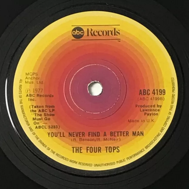 The Four Tops - For Your Love 7" Record - ABC 4199 3