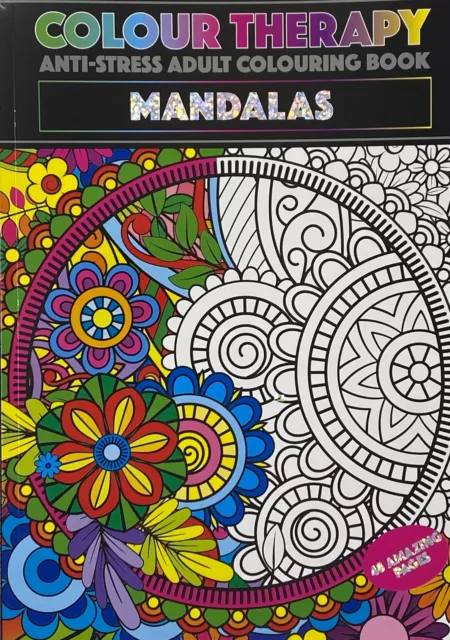 NEW EDITION A4 ANTI-STRESS ADULT COLOURING BOOK BOOKS Colour Therapy FOR  ADULTS