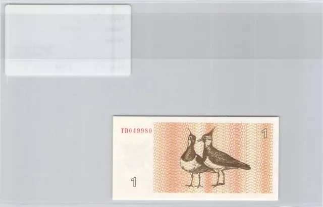 Geldschein Litauen - 1 Talonas - 1992 - Pick39 - N°TD049980 2