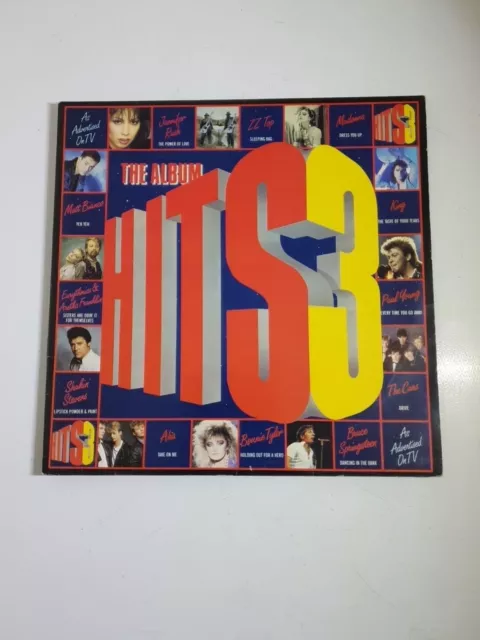 Vintage "The Hits Album 3" Various Artists Vinyl LP record album (1985)