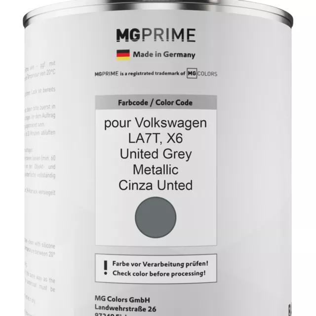 Peinture Voiture kit de pot pour Volkswagen VW LA7T X6 United Grey Metallic 2,5l 2