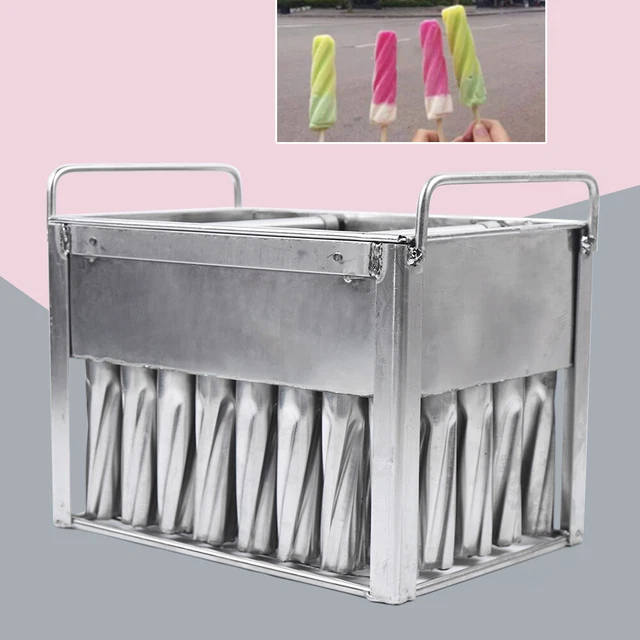 Molde comercial para palillos de helado acero inoxidable 40 piezas molde para paletas en espiral
