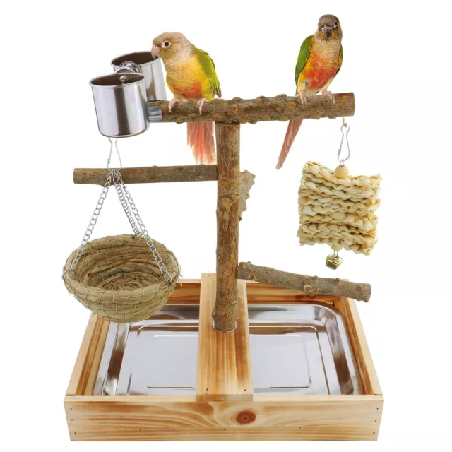 Mogoko Natural Bird Playground Bird Perches, Bird Cage Accessories, Bird Toys...