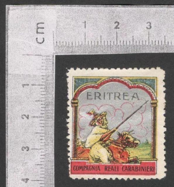 (AOP) ERITREA WW1 Delandre patriotic poster stamp