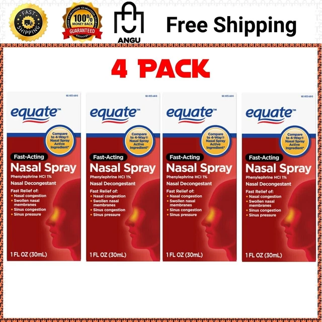 EQUATE NASAL FOUR Nasal Spray Phenylephrine Hydrochloride 1 1 fl. Oz