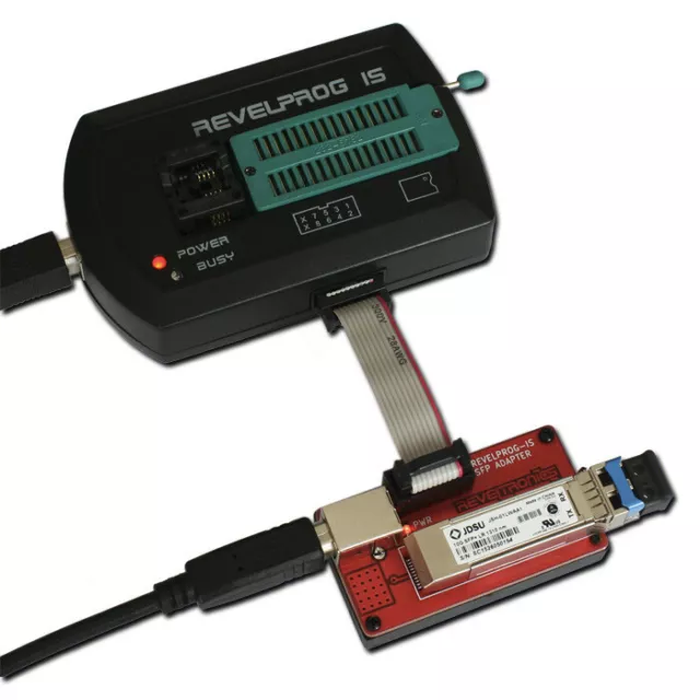 SFP / SFP+ adapter for REVELPROG-IS programmer and optical ethernet transceivers 3