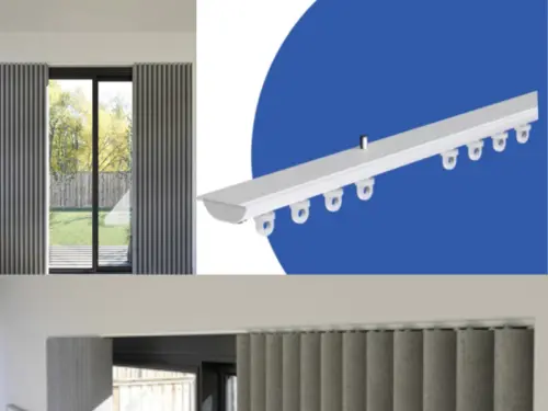 Discrete Top(Ceiling) Fix Aluminium Made To Measure Curtain Track & Accessories