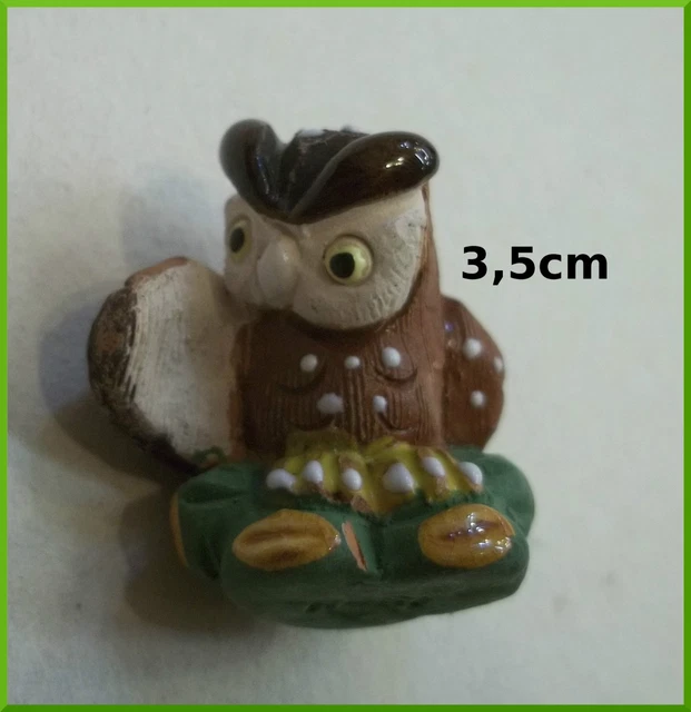 chouette miniature ,hibou de collection, vitrine,uil ,owl G38-07