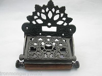 Solid brass vintage Ornate Antique victorian old style Toilet Roll Holder