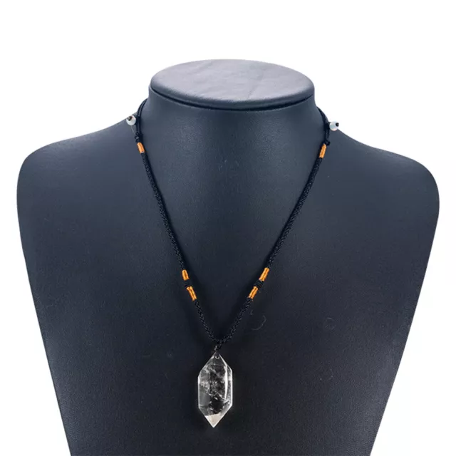 Natural Clear Crystal Quartz Point Healing Pendant Reiki Chakra Necklace Hot NEW