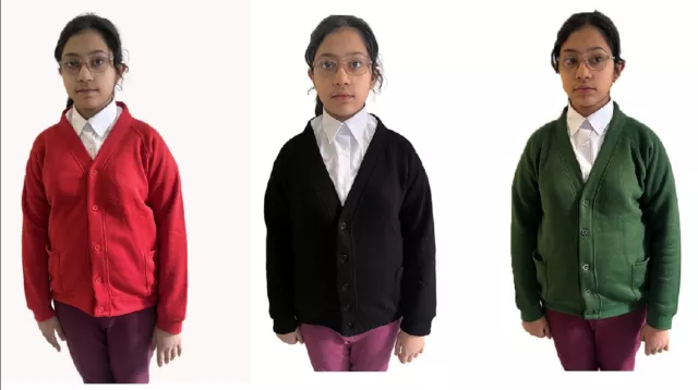 Girls School Cardigan Uniform School Wear Cardigan Button Long Sleeve UK