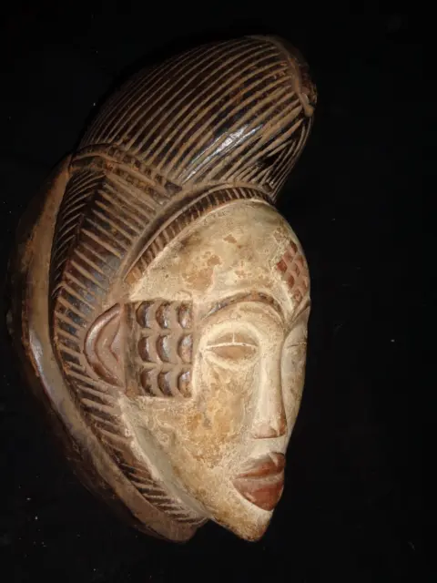 Arte tribal africano fina máscara punu 34 cm
