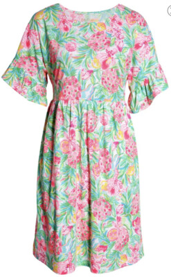 TILTSON SHORT SLEEVE DRESS RESORT WHITE PEAR NECESSITIES Lilly Pulitzer $118 XS