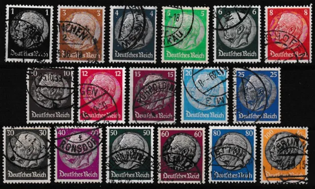 DEUTSCHES REICH 1933, Mi-Nr.: 512 - 528 ⊙ Gestempelt