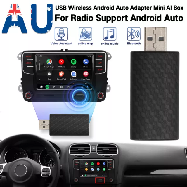 Wired to Wireless Car Radio USB Wireless Android Auto Adapter Dongle Retrofit