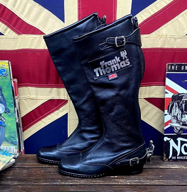 VINTAGE ALPINESTARS ROAD Racing Boots 1970s Red Italian  display picture 2