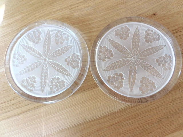Anciens Dessous De Bouteille En Verre Vintage – Lot De Sous-verres Rétro Déco