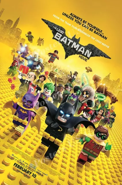 THE LEGO BATMAN Movie original UK cinema quad poster £19.99