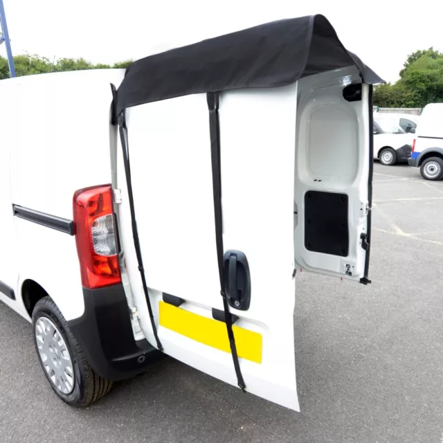 Peugeot Bipper Hinten Schneentür Markenabdeckung Massgeschneidert (Ab 2008) Schwarz 618 3