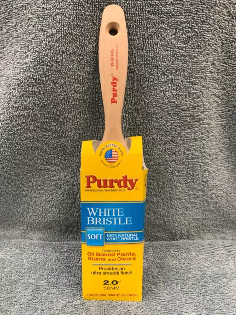 Genuine Purdy White Bristle Sprig Flat 2" Paint Brush 144380420