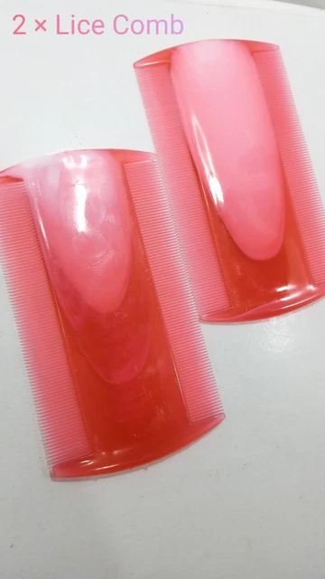 Nit Combs Double side Lice Combs Plastic Red Lice Detection Hair Lice Remover