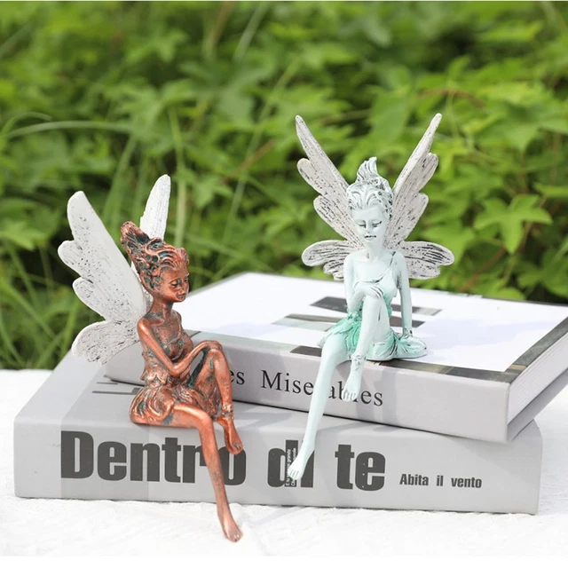 Home Backyard Sculptures Flower Fairy Statues Turek Figurines Angel Ornaments