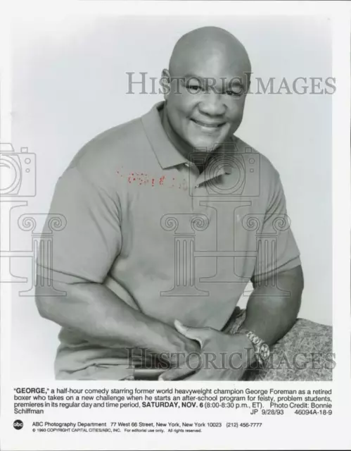 1993 Press Photo George Foreman stars in the comedy series "George" on ABC-TV