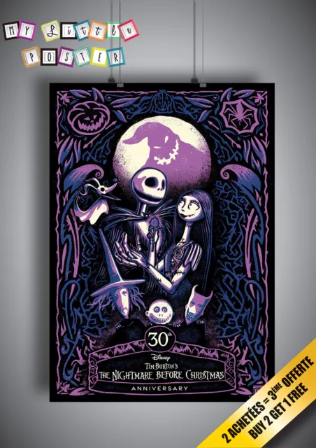 The Nightmare Before Christmas 30ème anniversaire Affiche Poster Film Culte