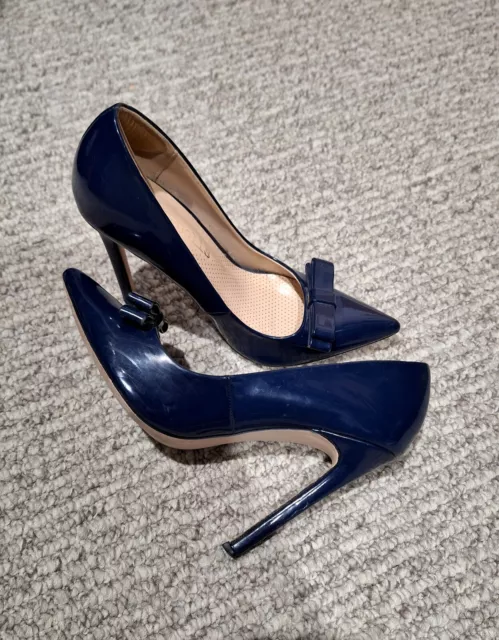 Paper Dolls Navy High Heel Shoes Size 36