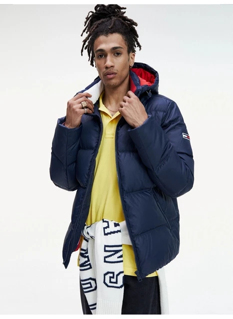 Piumino Tommy Hilfiger Uomo Medium M Buffer Imbottito Cappotto Inverno Blu Navy