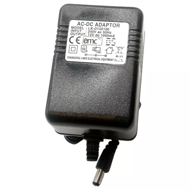 110V AC to DC 12V Converter with Car Adapter Socket (1 Amp / 1000 mA)