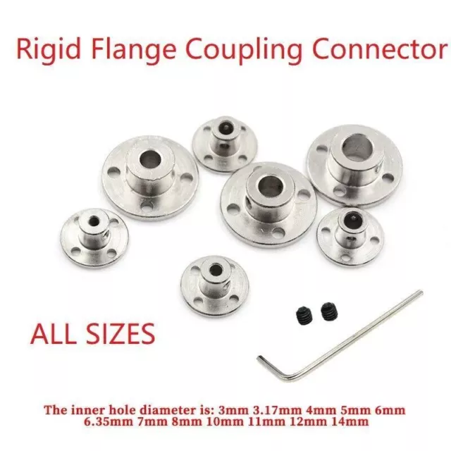 3mm-14mm Flange Rigid Shaft Coupling Coupler Joint Motor Coupler 3.17mm 6.35mm