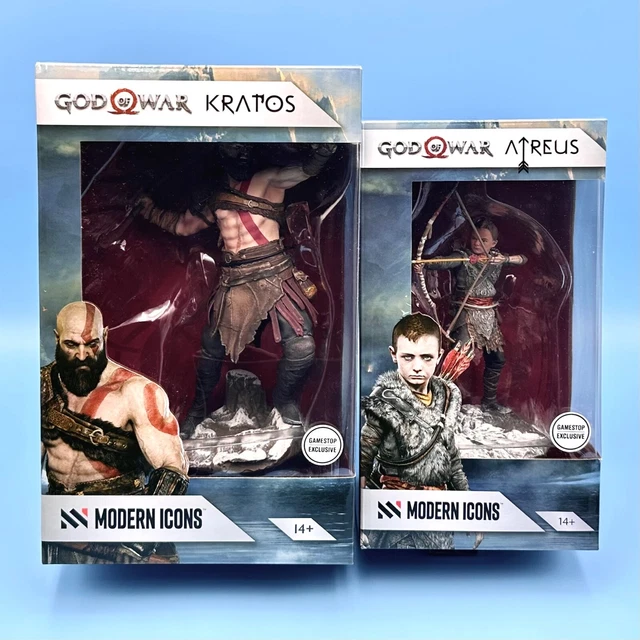 GOD OF WAR Ragnarok Kratos + Atreus Statue Figure Set Official Sony Modern Icons £154.62