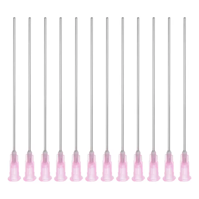 Blunt Tip Dispensing Needle for Liquid Glue Gun, 18G 3-1/5", 20 Pcs (Pink)