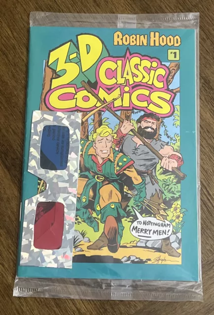 Vintage Wendy's Promotional 3-D CLASSIC COMICS #1 Robin Hood 1994 W/ Glasses NEW
