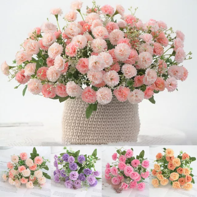 20 Heads Artificial Small Lilac Flowers Fake Flowers Bouquets Home Wedding Decor