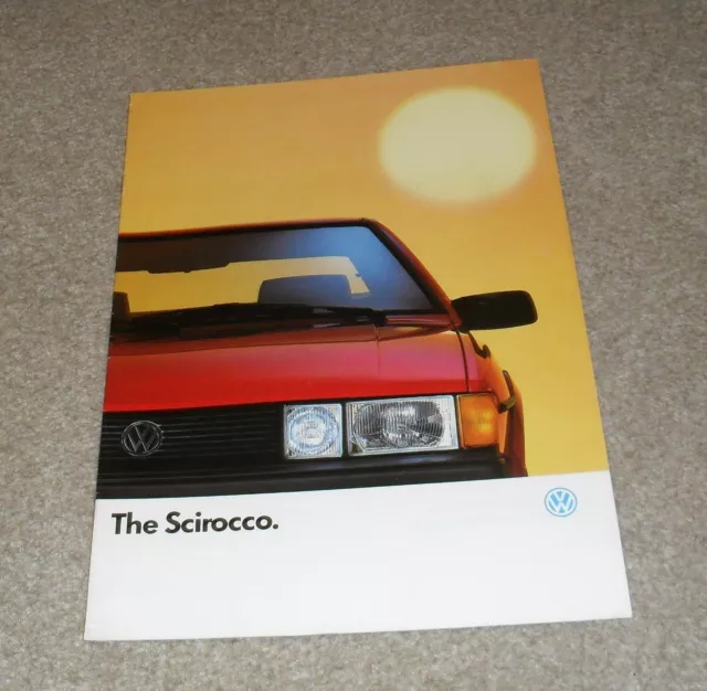 Volkswagen VW Scirocco Brochure 1988 - 1.8 GT & 1.8 Scala Injection