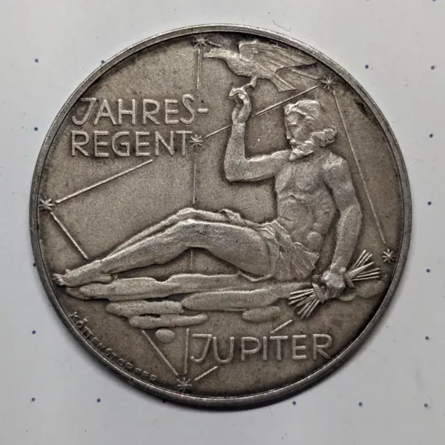 Kalendarmedaille 1966 - Jahresregent Jupiter - Österreich Silber