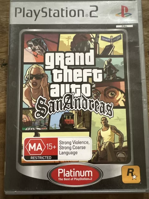 Grand Theft Auto: San Andreas PlayStation 2 GTA PS2 w/ Manual