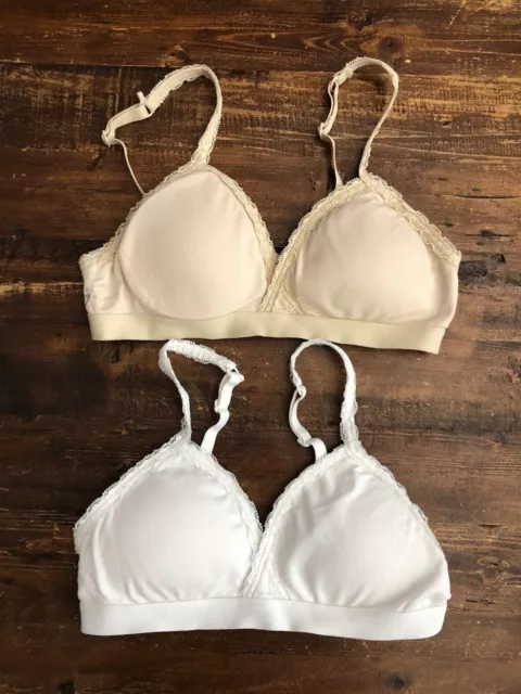 Justice Girls OH SO SOFT White & Nude Beginners Training Bra size 34