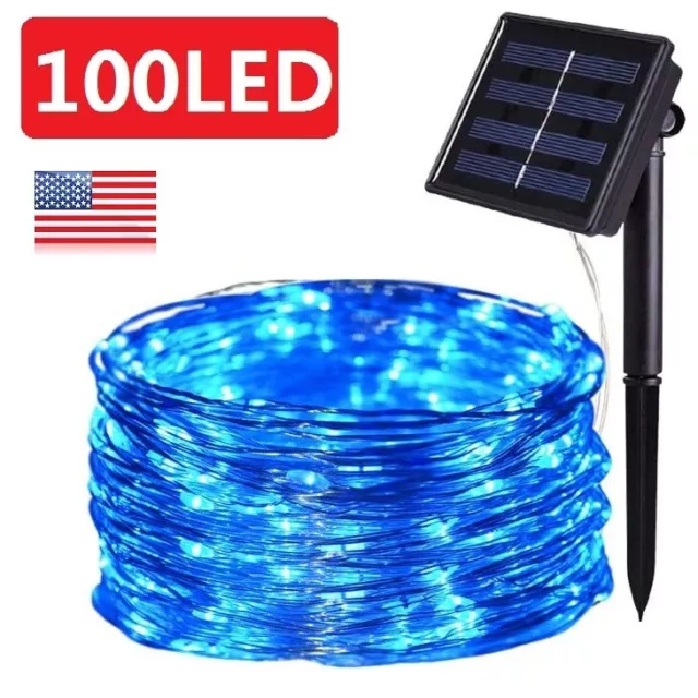 Outdoor Waterproof Copper Wire Solar String Lights LED Garden Xmas Party Decor