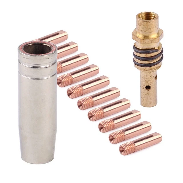 10 Pièces Buses De Soudage MB15AK 1,0mm - Cuivre Rouge - Compatibles Poste MIG/MAG - Pour Soudure Précise