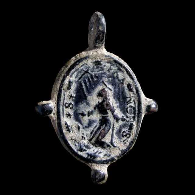 Medalla Religiosa, Siglos XVI-XVII,S.Francisco Asis/Inmaculada - 25x18 mm .