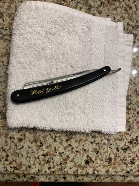 Gold Dollar Straight Razor
