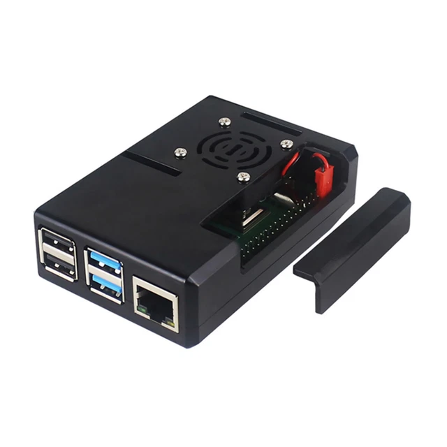 Case Enclosure Cooling Fan Aluminum Heatsink Replacement For Raspberry Pi 4B B