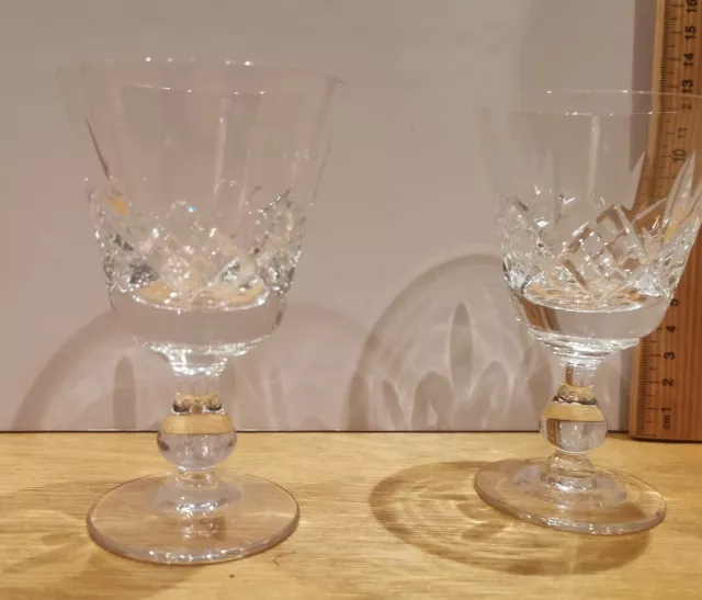 Two Stuart Crystal Wine Glasses