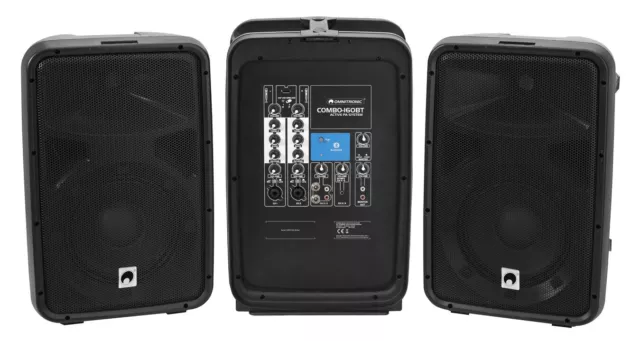 Omnitronic Combo-160BT Aktiv-PA-System 160W Portabel 6-Kanal Mixer Bluetooth DJ