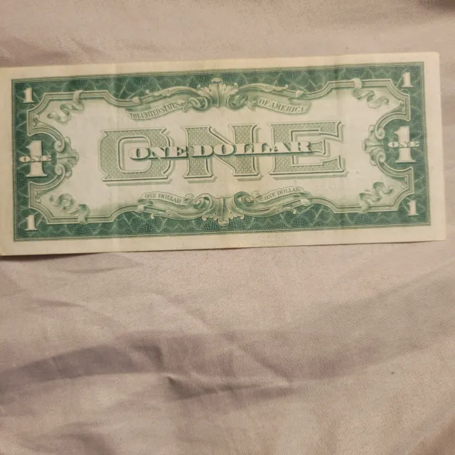 1928B $1 Blue "FUNNY BACK" SILVER Certificate! FINE! X4808 Old US Currency!