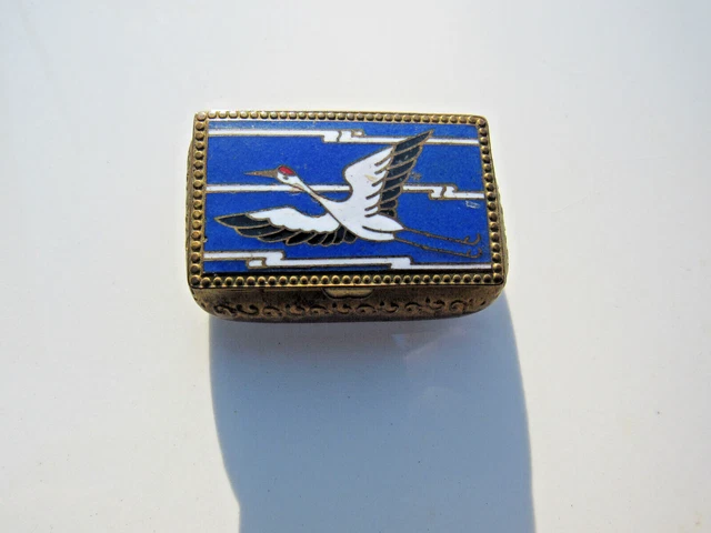 Pilulier Ancien En émaux Cloisonnés - Objet Vintage Occasion